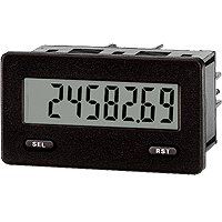 CUB5R000 Miniature Electronic Counter, 8 Digits, LCD Display
