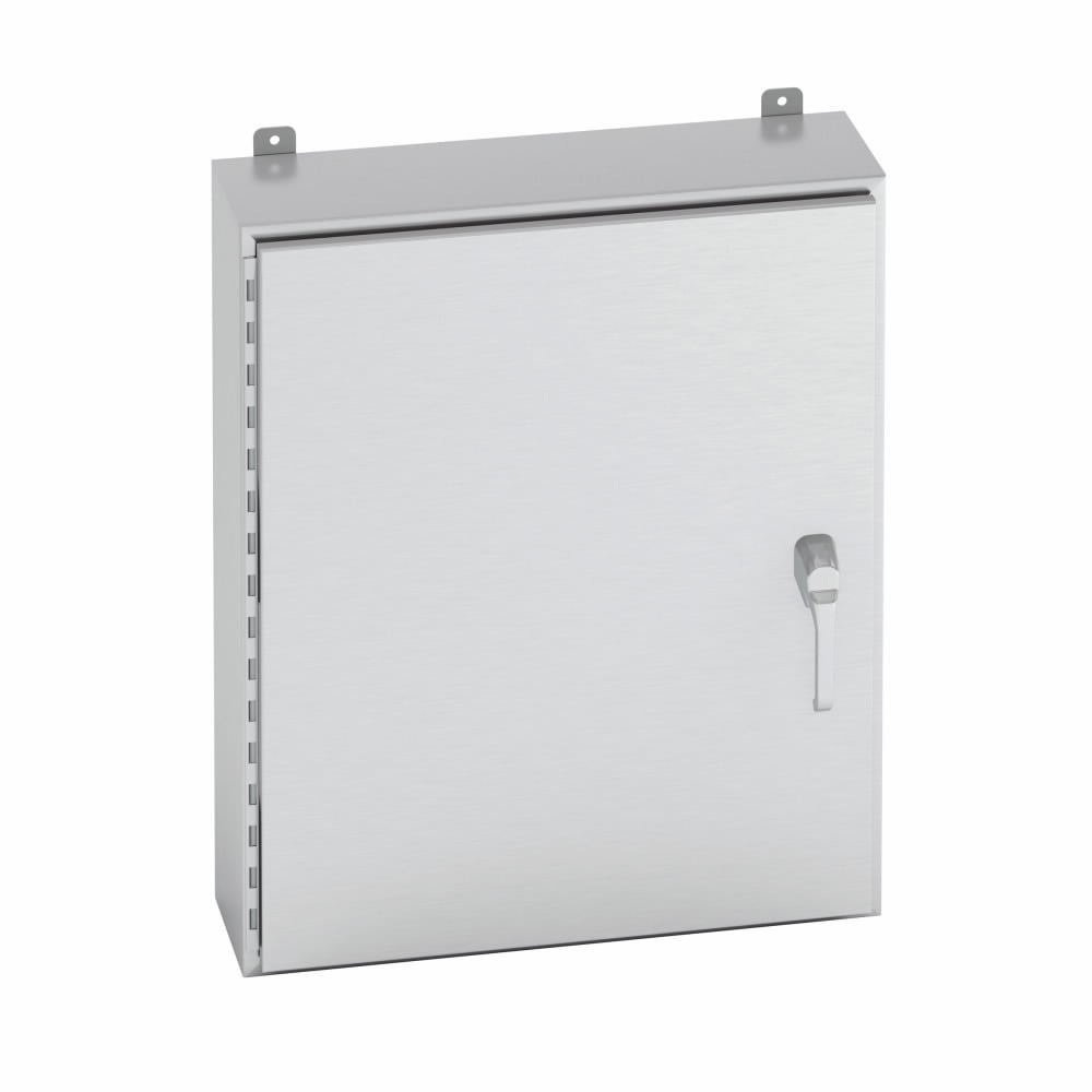 242412-4XS3PT 1-Door Electrical Enclosure, 24 in W x 12 in D x 24 in H, NEMA 4X NEMA Rating, 304 Stainless Steel