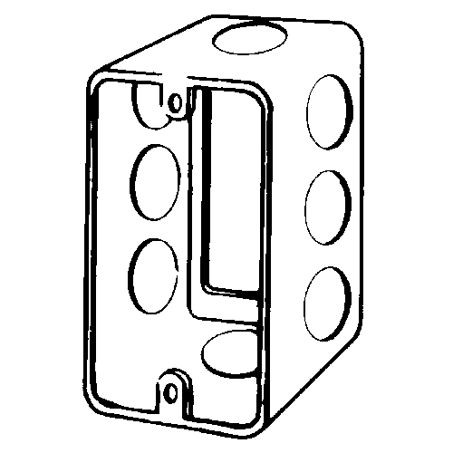 4CSE1/2 Handy Box Extension Ring, 1 Gang, 1-7/8 in D, Steel