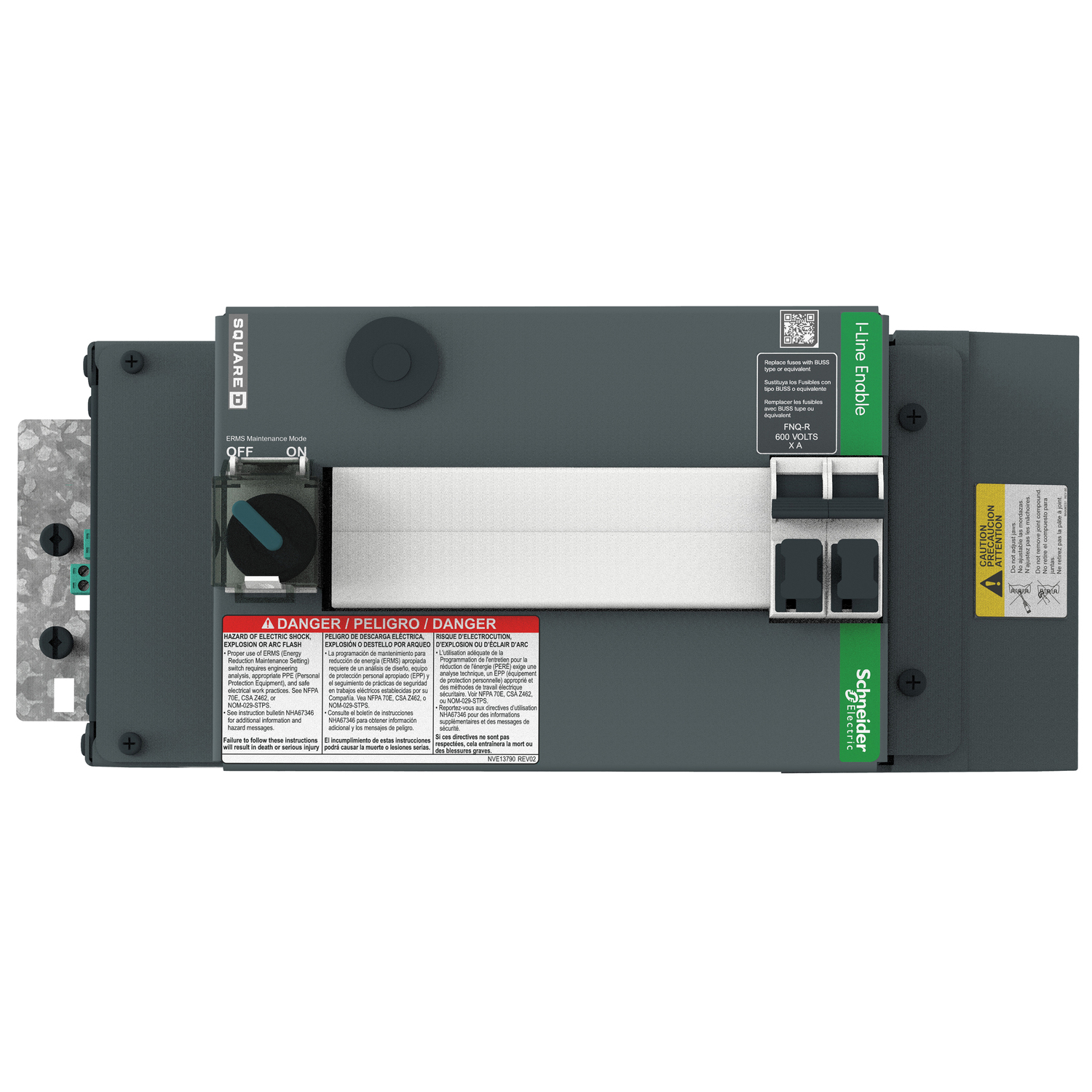 I-Line Enable Module, Maintenance Mode Switch, 240VAC, wide side left, no comms, 6in space