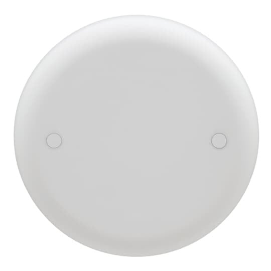 CPC4WH Carlon Non-Metallic Round Box Cover, 4 in Dia, Blank Cover