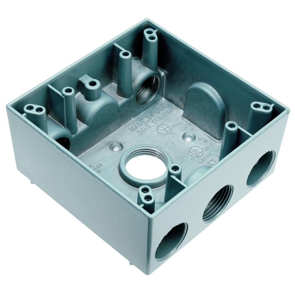 WPB342 Weatherproof Two Gang Box, Gray
