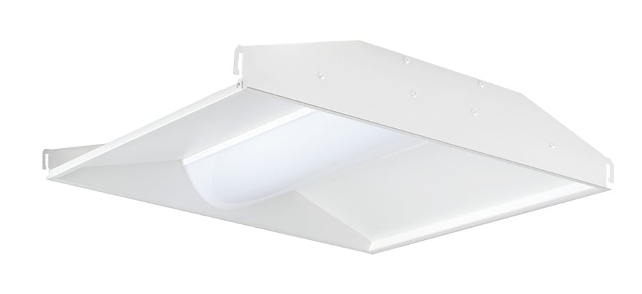 SWISH2X2-29N/D10/MVS Center Basket Troffer With 0 to 10 VDC Dimming Driver, Occupancy Sensor, 29 W Fixture, 120/208/240/277 V AC, Cold Rolled Steel Housing