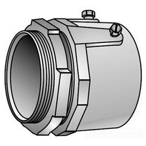 28-400 Type 28 Rigid Connector, 4 in Trade, For Use With Threadless IMC/Rigid Conduit, Malleable Iron, Zinc Plated