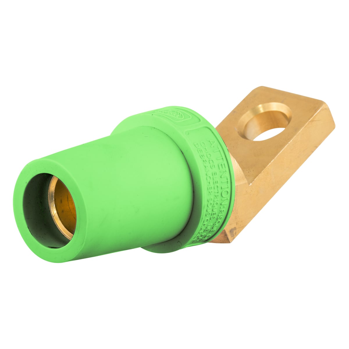 HBLFOAGN 16 Series Angled Female Offset Stud Standard Straight Single Pole Receptacle, 600 V AC/250 V DC, 400 A, 4/0 AWG Wire, Screw Terminal Connection, 3R/4X/12 NEMA Rating