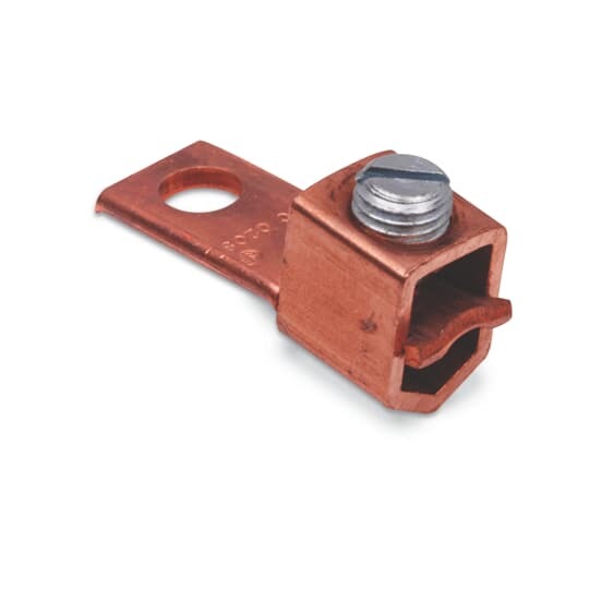 STC3104 Blackburn Type STC Mechanical Connector, 4 to 3/0 AWG Stranded Copper Conductor, 13/32 in Stud, 1 Bolt Holes, Copper