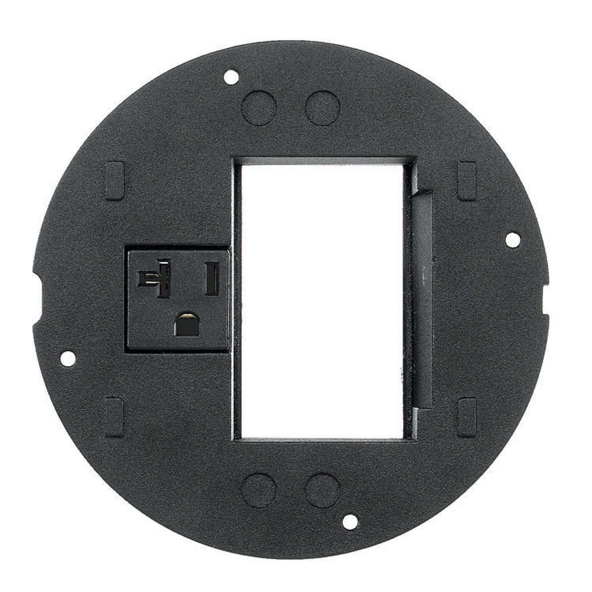 S1SP3IM Standard Fire-Rated Poke-Through Sub Plate, 5.36 in Dia, 6.26 in L, Cast Aluminum