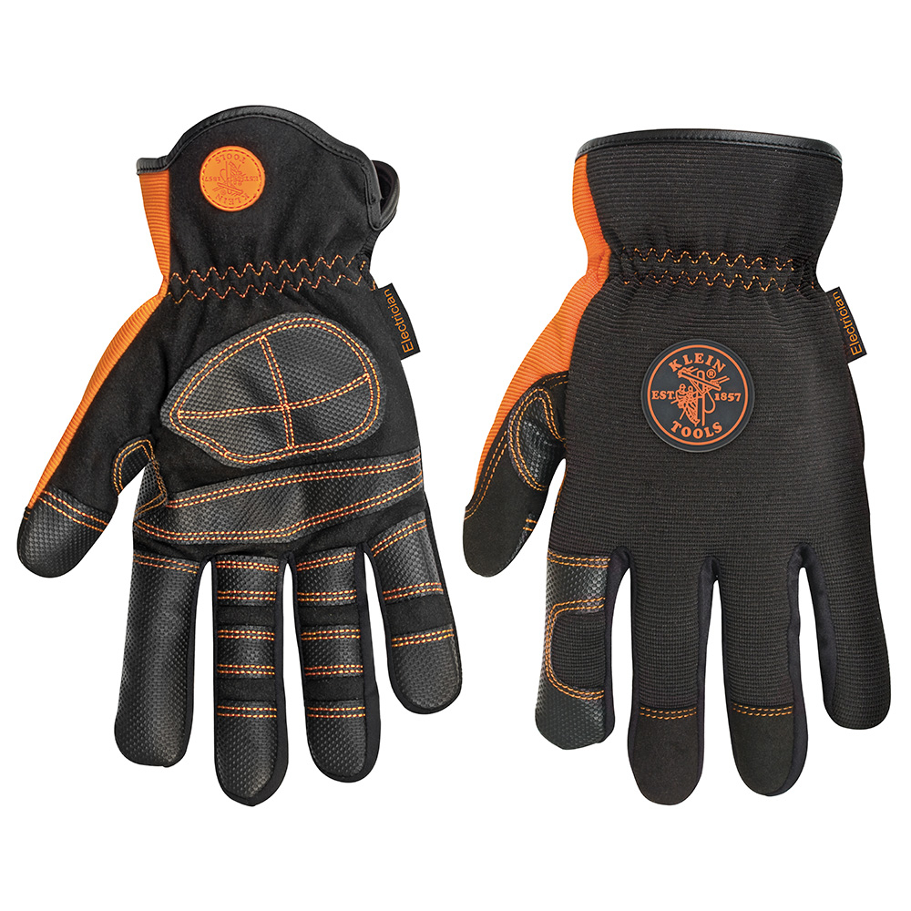 40074 Electrical Gloves, XL, Spandex, Black/Gray