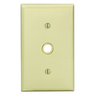 80718-I Standard Size Traditional Wallplate, 1 Gang, 2-3/4 in W, Thermoplastic, Box Mount