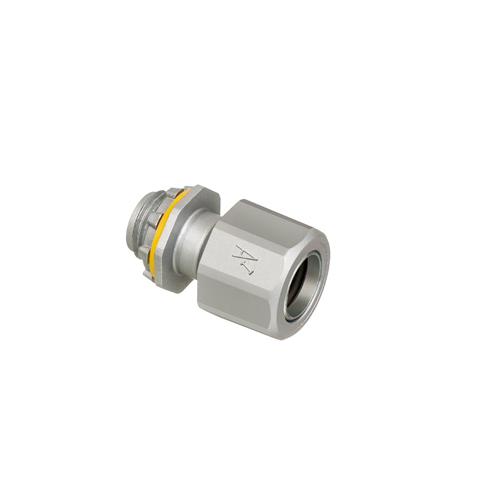 LTMC50 Heavy Duty Liquidtight Cable Fitting, 1/2 in Trade, 1/2 in Knockout, 0.415 to 0.565 in Cable Openings, Die Cast Zinc, Textured