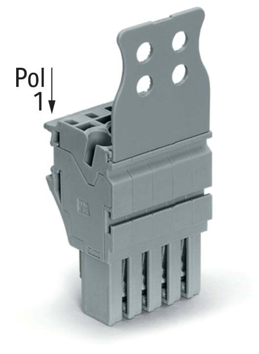 2022-102/132-000 Operating Tool 1-Conductor Female Connector, 690 V, 24 A, 22 to 12 AWG Wire, 2 Poles