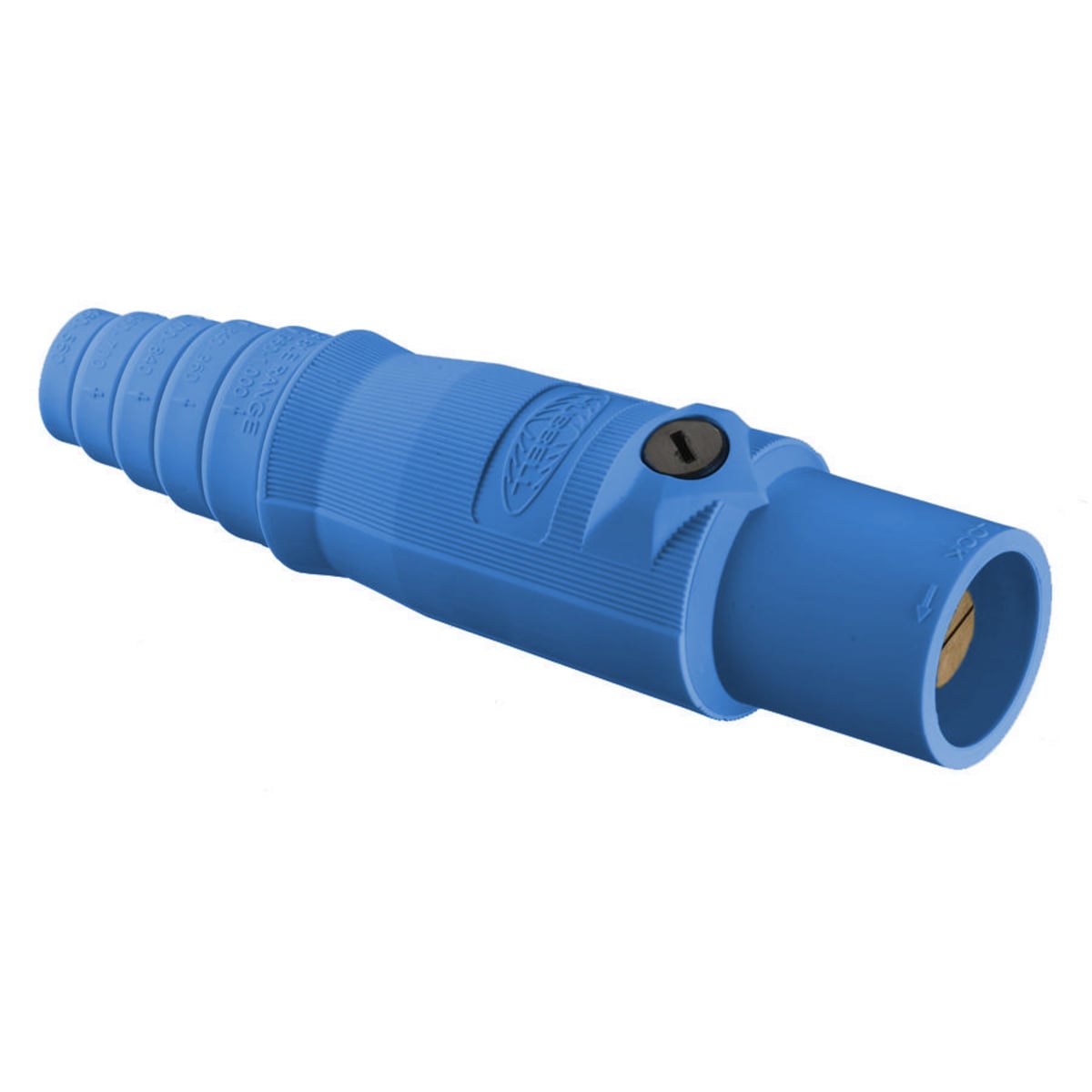 HBL300MBL 16 Series 1-Pole Heavy Duty Industrial Grade Male Standard Single Pole Plug, 600 V AC/250 V DC, 300 A, 4 to 2/0 AWG Wire, Pressure Screw Terminal Connection, 3R/4X/12 NEMA Rating
