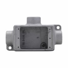 FSCT1 Condulet Type FSCT Shallow Device Box, Feraloy Iron Alloy, 1 Gang, 3 Outlets, 2 Knockouts, 3-5/8 in W x 1-7/8 in D x 6-1/32 in H