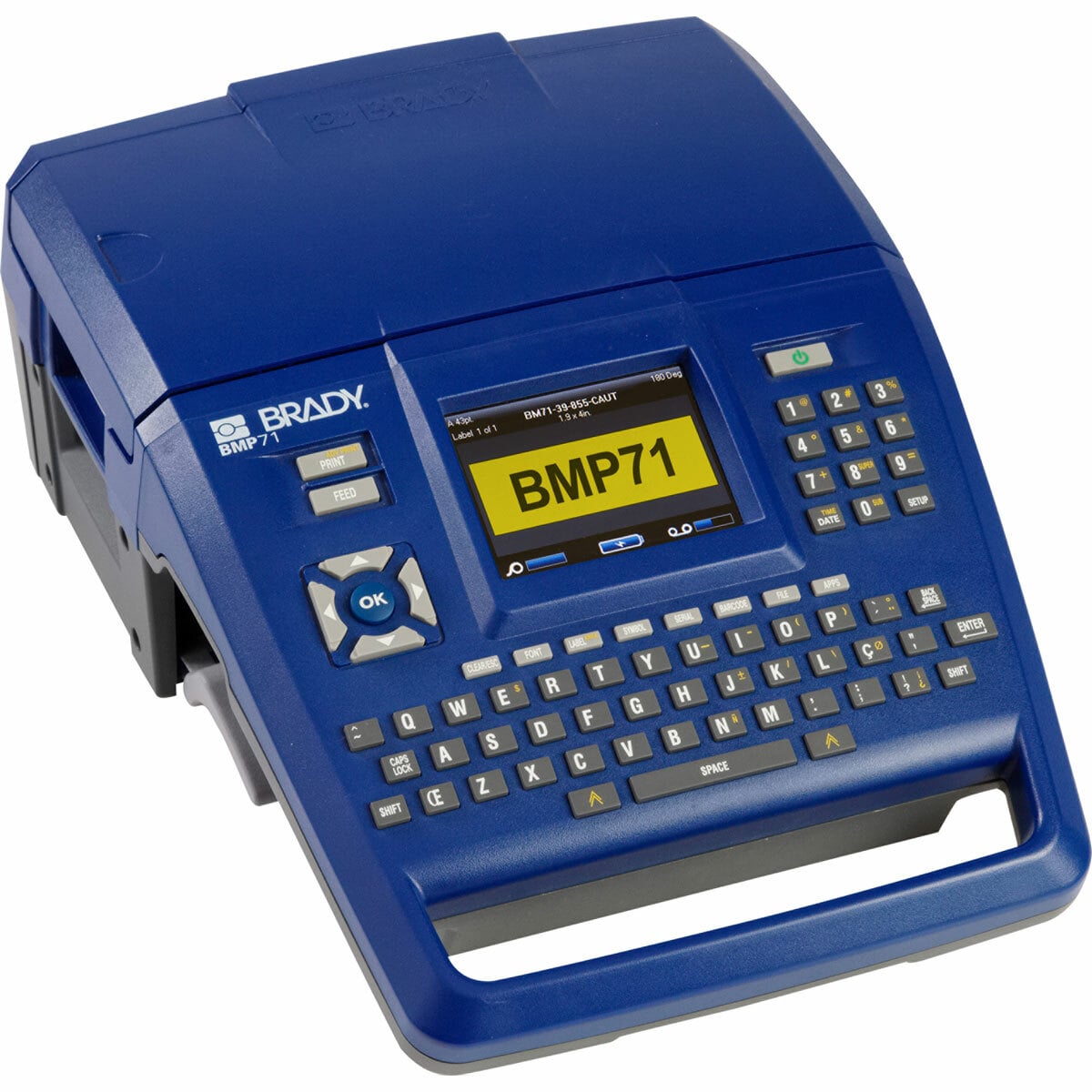 BMP71 BMP71 Barcode Capable Single Color Portable Label Printer, Thermal Transfer Print, 1.81 in W Tape, 4 to 170 Point Font, Rechargeable Battery/AC Power, Color LCD Display