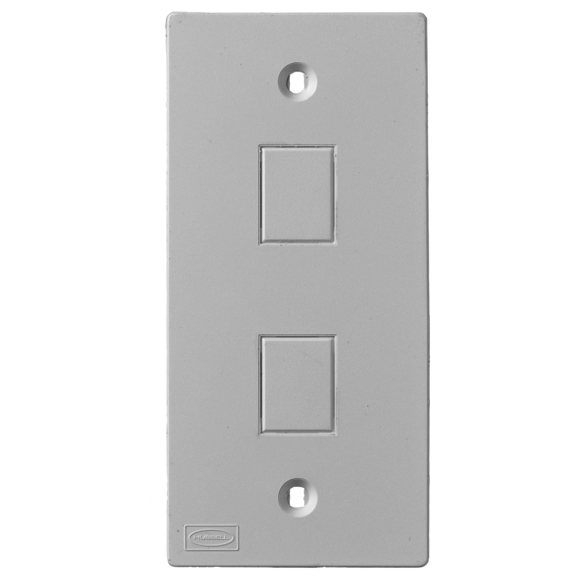 KP2162GY KP Series 1-Gang Non-Metallic Standard Faceplate, For Use With PlugTrak PT1/PP1/PL1/PW1/PW2/PB2/PB3/PS3 Raceways, Plastic, Gray