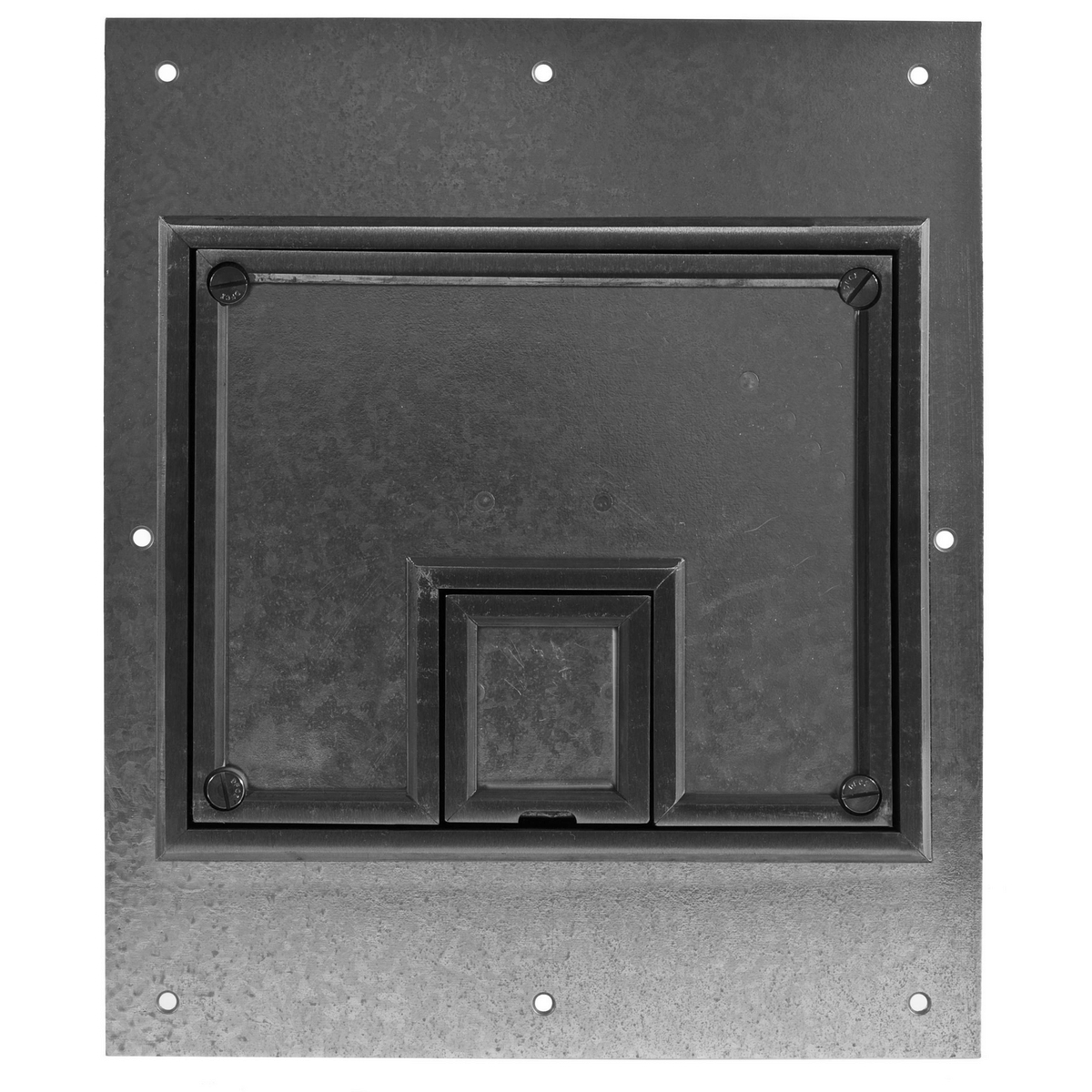CFB7CVRBLK CFB Carpet Flange Floor Box Cover, 10-1/2 in L x 12-1/2 in W x 12-1/2 in D, Metallic