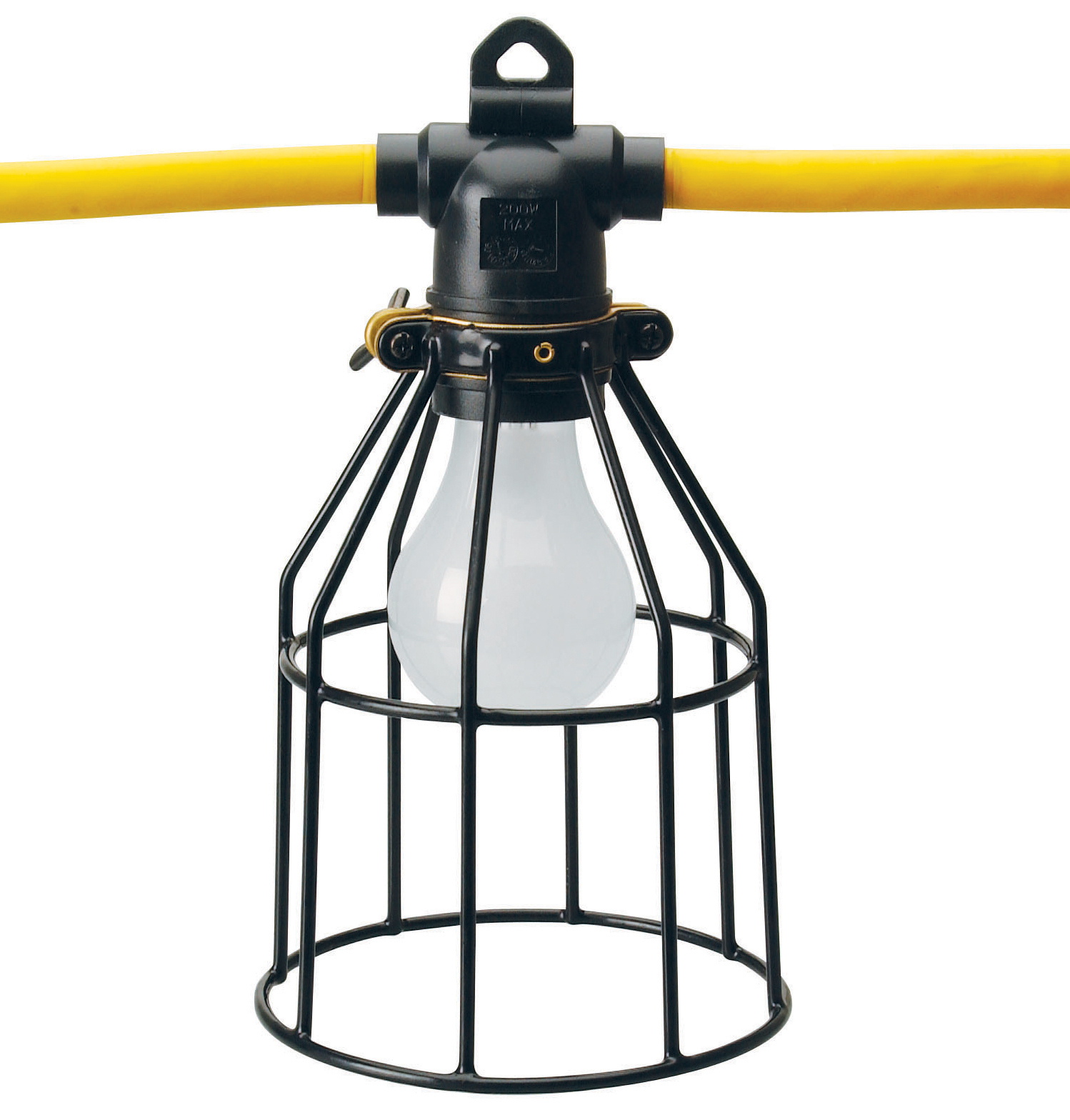 7539SW Temporary String Light, A23 Lamp, 1875 W Fixture, 125 V AC, 1 Lamps