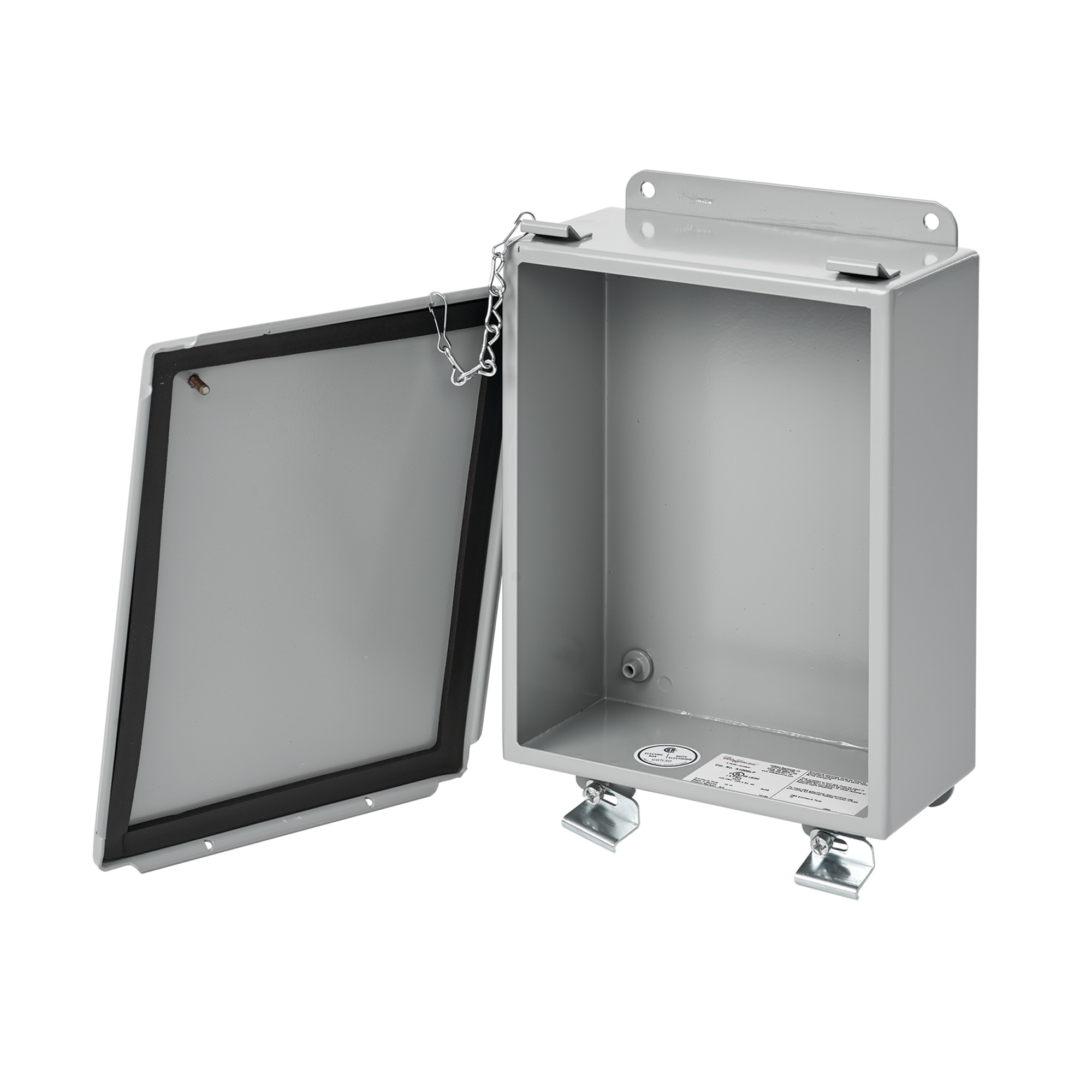 A806LP Junction Box, 8 in H x 6 in W x 3-1/2 in D, Lift-Off/Screw Clamp Cover, NEMA 12/13/IP65 NEMA Rating, Steel