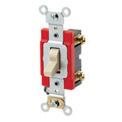 1221-2I Self-Grounding AC Quiet Toggle Switch, 120/277 V AC, 20 A, 800 W, 1000 VA Power Rating