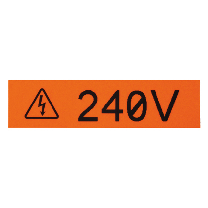 T100X000VUC-BK P1 Continuous Cassette Tape, 25 ft L x 1 in W, Black/Orange, Vinyl, Acrylic Pressure Sensitive Adhesive