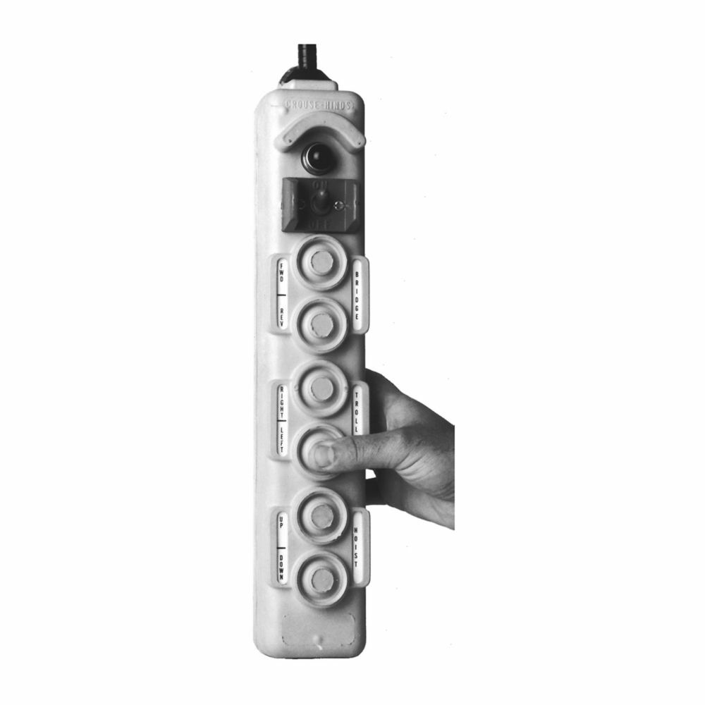 X8635-22 2-Button Attachable Pendant Pushbutton Control Station, 230 VAC, 10 A, 3/4X/5/6/12 NEMA Rating