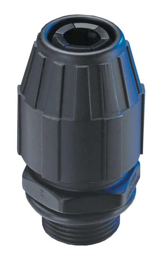 NCGB1232 Non-Metallic Straight Cable Gland Cord Connector, 1/2 in Trade, 0.4 to 0.57 in Cable Openings, Thermoplastic Polyester