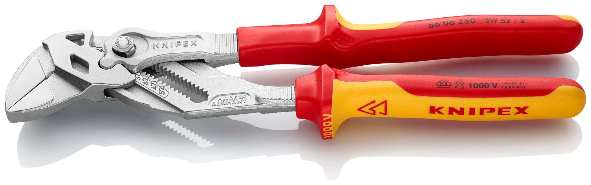 Pliers Wrench-1000V Insulated, 10 in., Multi-Component, VDE