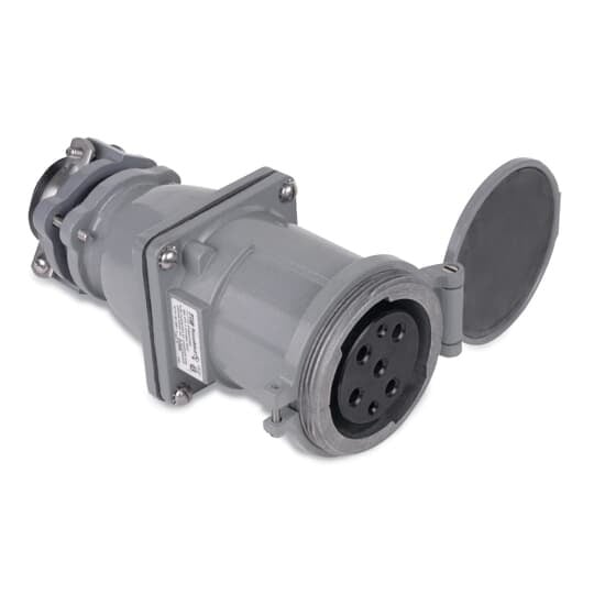 DF2404FP000 Russellstoll MaxGard Female Pin and Sleeve Connector With Flap Cap, 480 V AC, 200 A, 3 Poles, 4 Wires