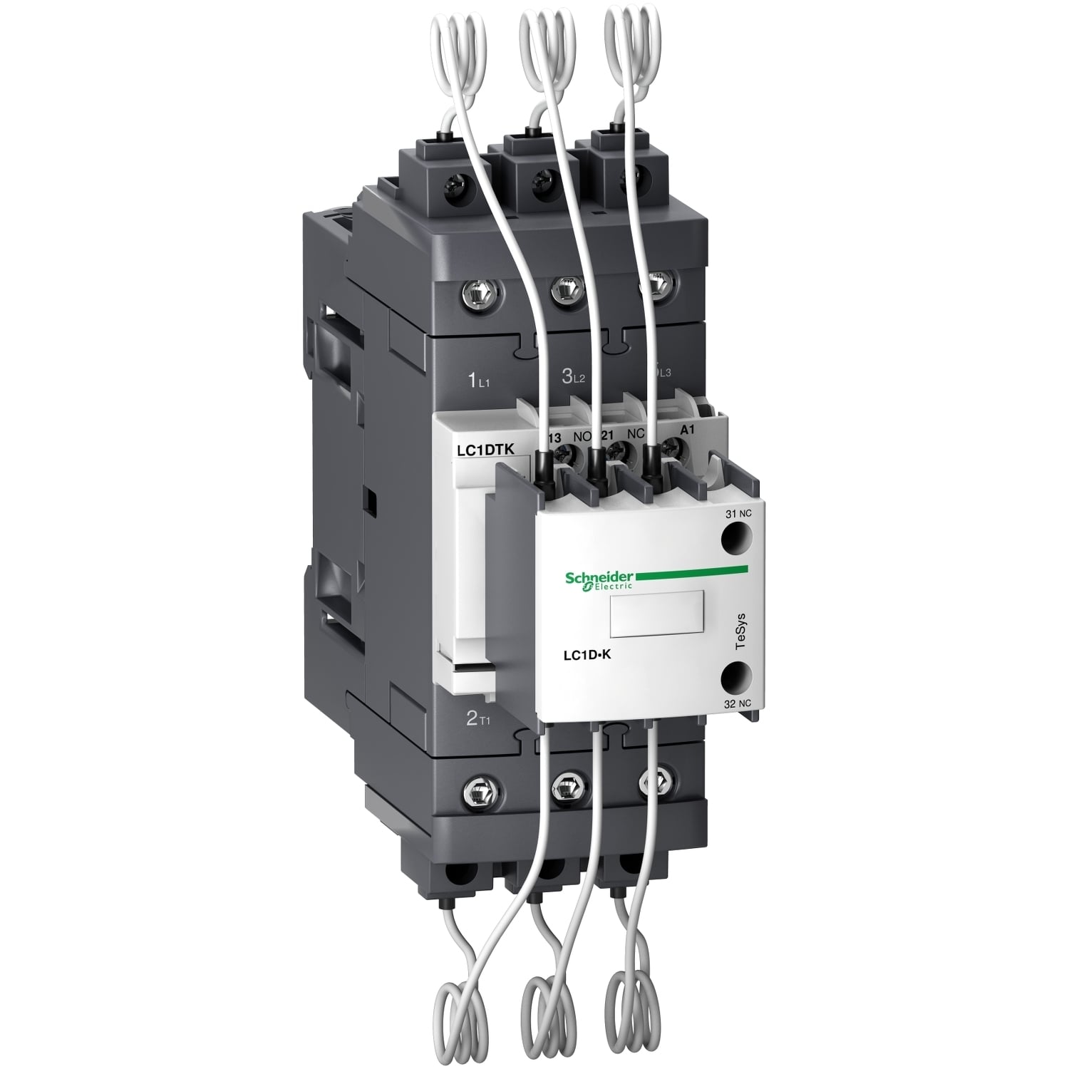 LC1DTKM7 TeSys D Capacitor Contactor, 220 V AC V Coil, 1NO-2NC/3NO Contact, 3 Poles