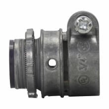 1710DC Insulated Straight Squeeze Connector, 1 in Trade, For Use With Flexible Metallic Conduit Fitting, Die Cast Zinc, Zinc Plated