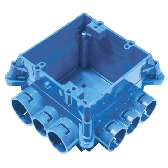 A863D Carlon Non-Metallic Square Mud Box With 2-Gang Ring, 2 Gangs, Polycarbonate