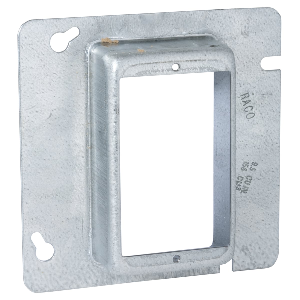 842 Machined Standard Box Cover, 4-11/16 in L x 4-11/16 in W x 1-1/4 in D, Receptacle/Switch Cover, Drawn Steel