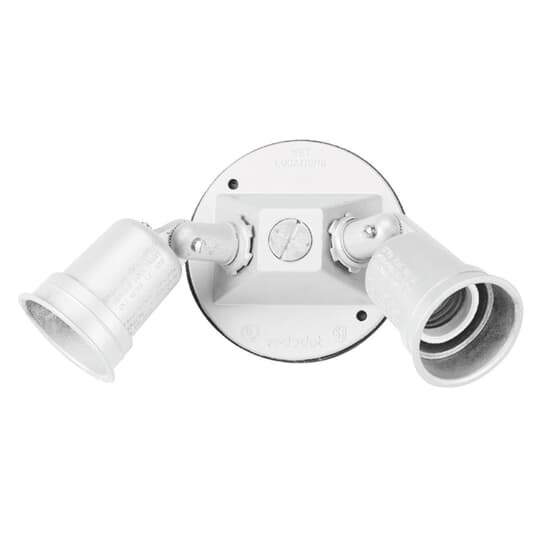 S513WHE-RL Red Dot 2-Lamp Lampholder With 3-Hole Cover