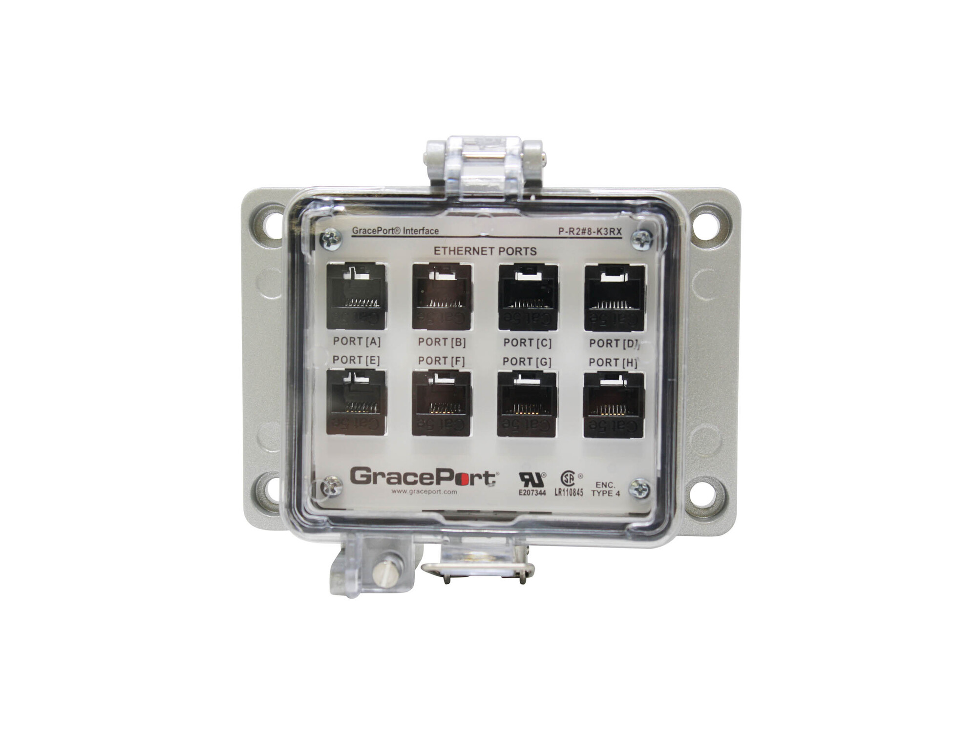 P-R2#8-K3RX Bulkhead Panel Interface Connector, Polycarbonate Housing