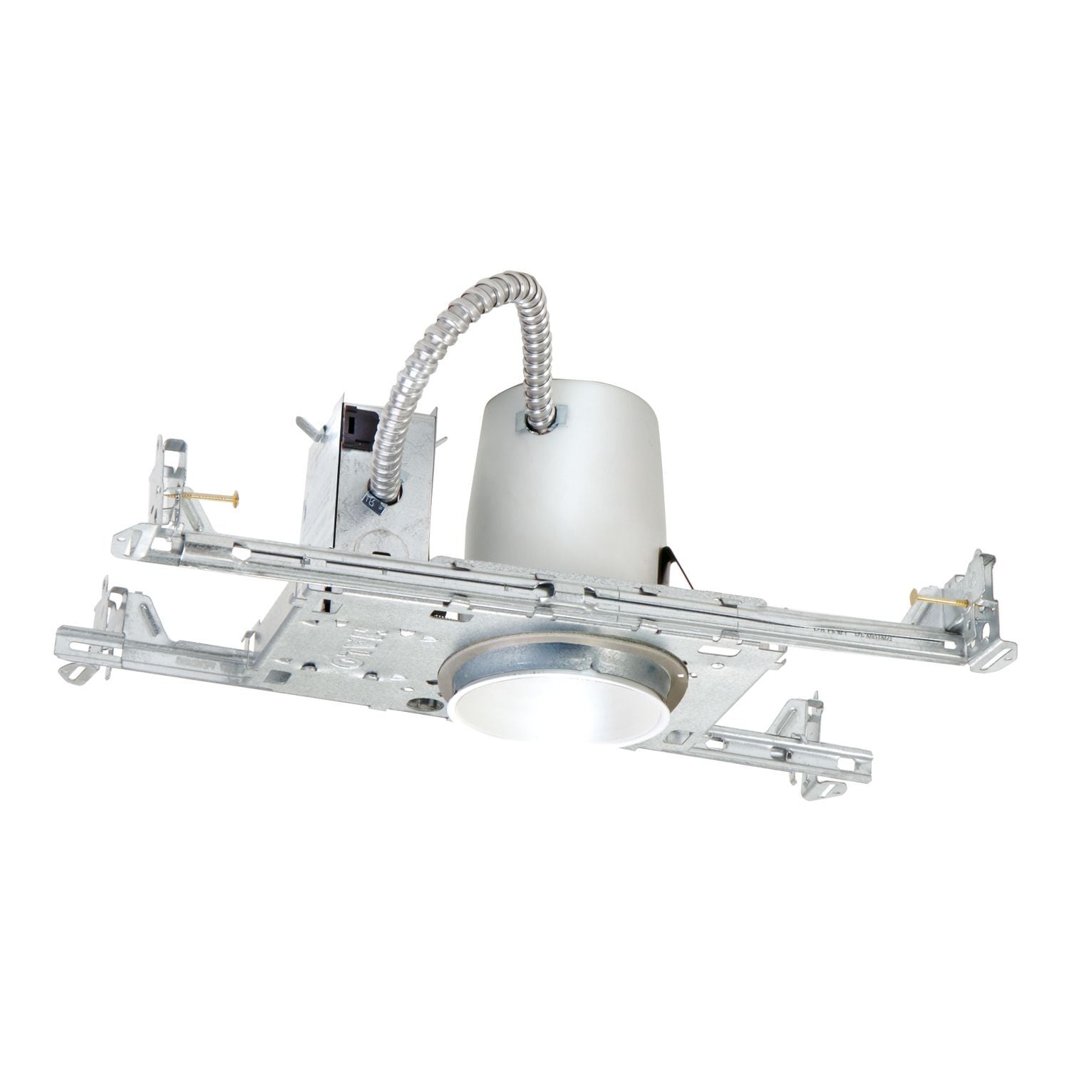 H36TAT Halo Air-Tite H3 Series Shallow New Construction Recessed Housing, Non-Insulated Insulation, 120 V AC, 3-3/4 in Ceiling Opening, Steel Housing