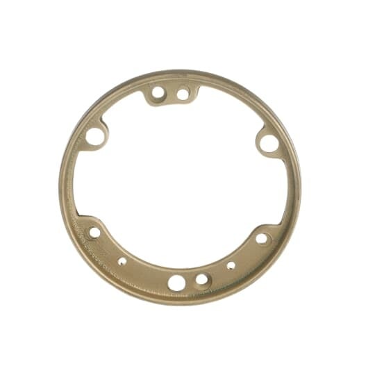 68PFL Steel City Flush Service Tile Trim Ring, For Use With 68-P Floor Box, 100 cu-in, 5-5/32 in Dia Opening 6-3/8 in Dia x 6 in D Base, 3/4 and 1 in Conduit Tapping, Brass
