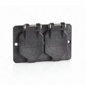 3056-E Duplex Receptacle Weatherproof Cover Plate With Weather Resistant Flip Lid, 3.65 in L x 2-1/4 in W, Polycarbonate