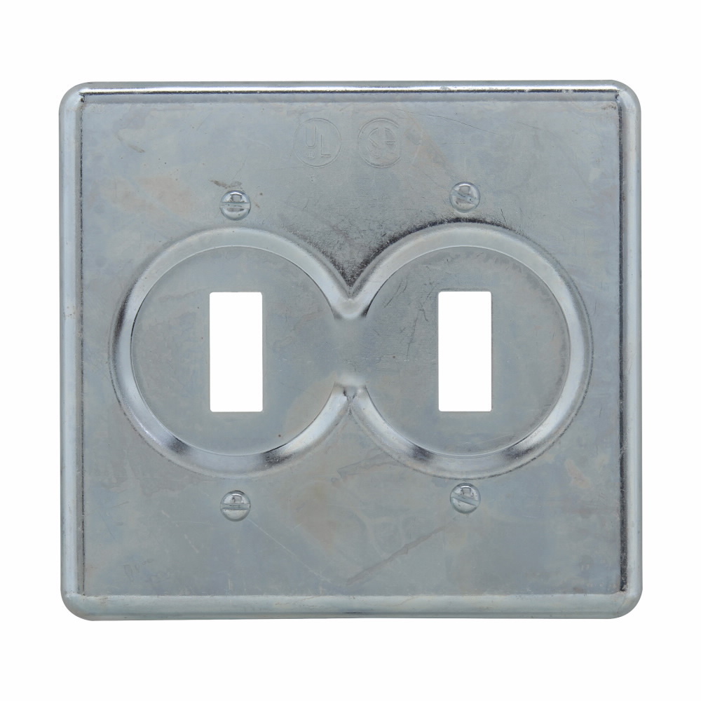 S322 Flat Snap Switch Device Box Cover, Sheet Steel