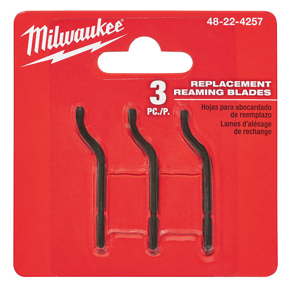 48-22-4257 3-Piece Replacement Reaming Blade, Black Oxide, For Use With Constant Swing Copper Tubing Cutter
