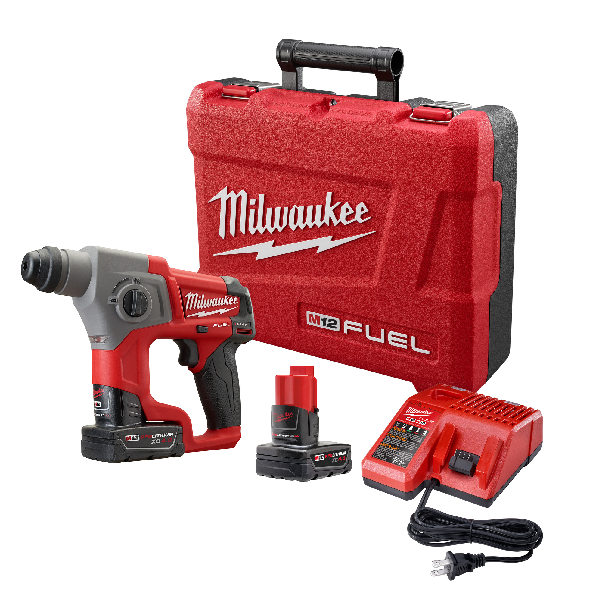 2416-22XC M12 Fuel Cordless Rotary Hammer Kit, 5/8 in Keyless/SDS Plus Chuck, 12 V DC, 900 rpm No-Load, Li-Ion Battery