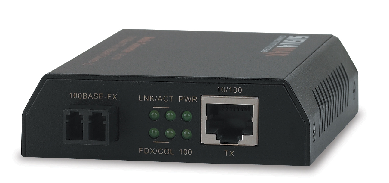 10/100TX to 100FX Media Converter LC/MM, 2 km
