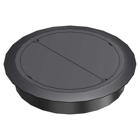 P-62-CP-AS Steel City 1-Piece Non-Metallic Carpet Cover Plate With Molded Support Ribs, 5-11/16 in Dia, Polycarbonate