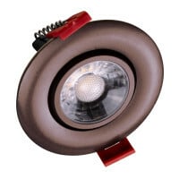 DGD311203KRDOB 3 in Aperture Dimmable Recessed LED Downlight, LED Lamp, 7.9 W Fixture, 120 V AC, Cast Aluminum Housing