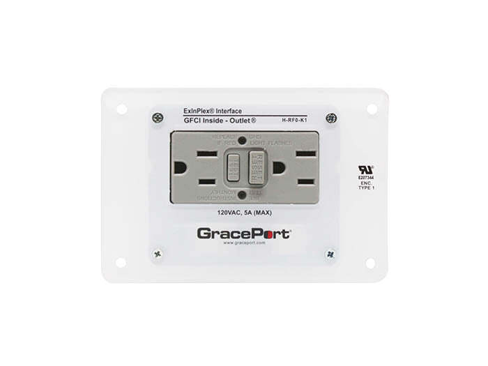 H-RF0-K1 H Series GFCI Receptacle, 120 V AC, 20 A