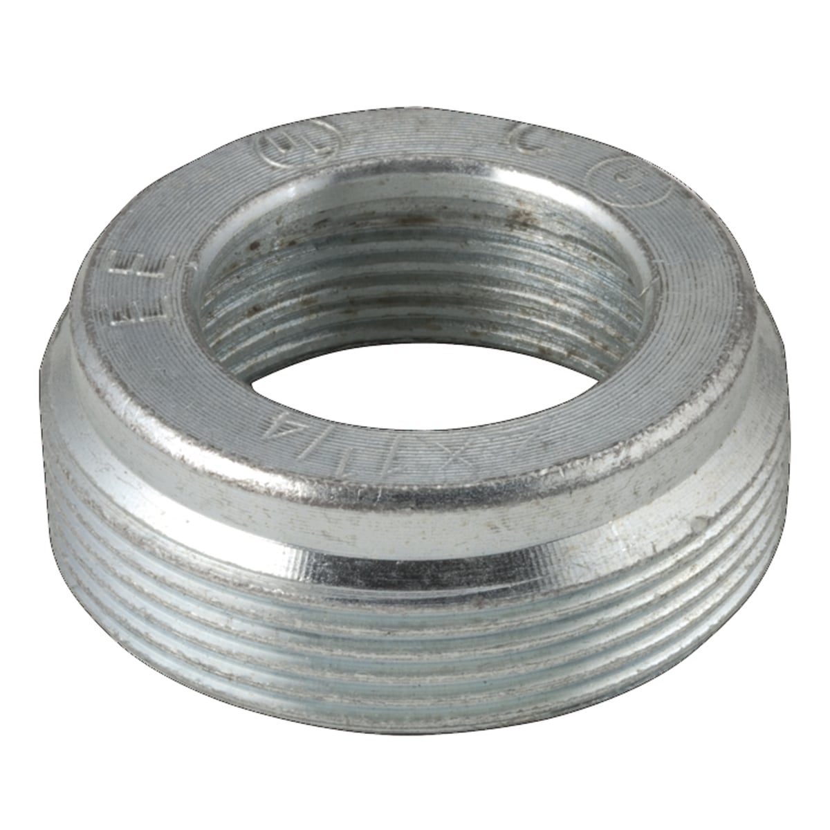 1155 Threaded Reducing Bushing, 2 x 1-1/4 in Trade, Steel, Electro-Plated Zinc