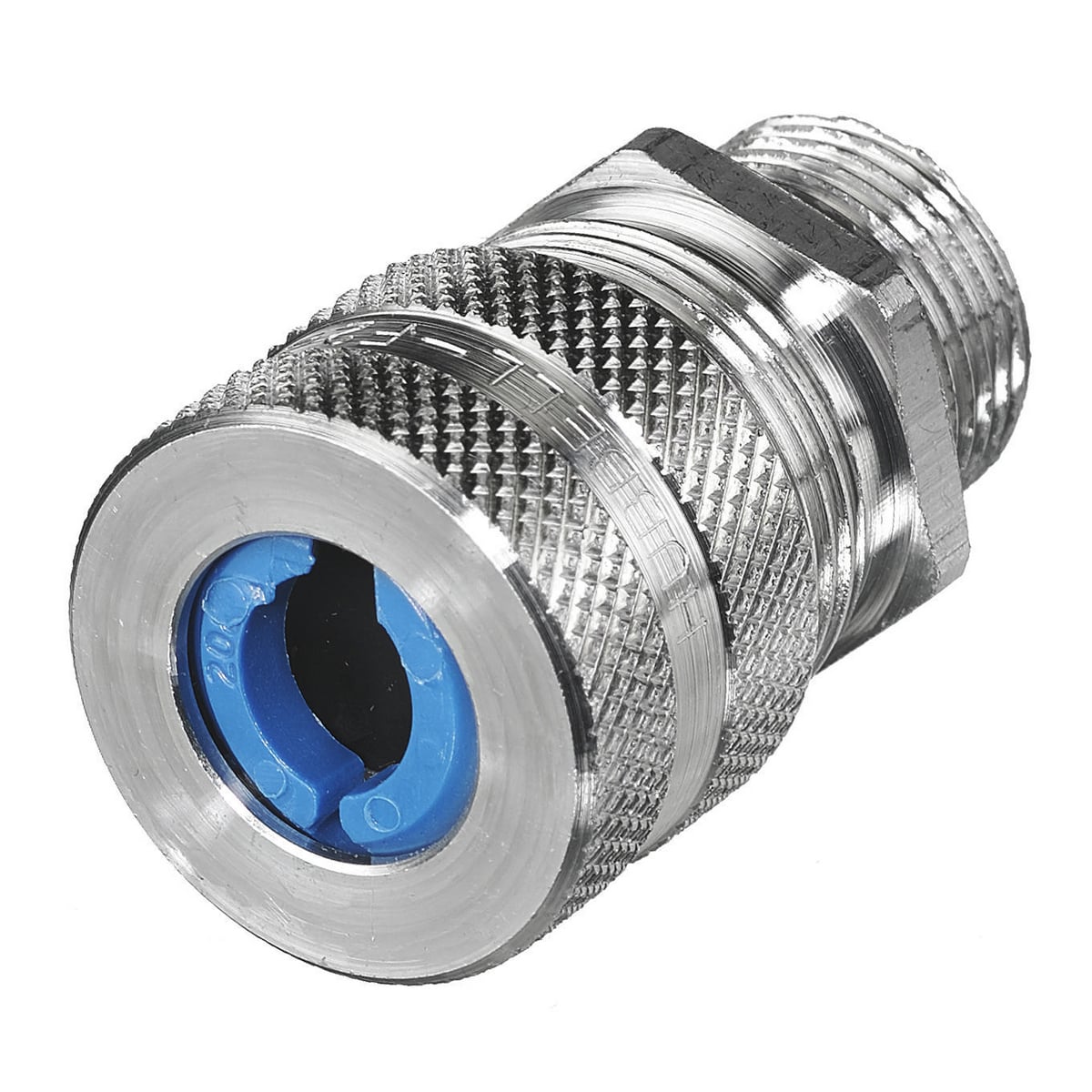 SHCM201024 Form 2 Metric Standard Duty Straight Cord Connector, M20 Trade, 1 Conductor, 0.5 to 0.62 in Cable Openings, Aluminum, Machined
