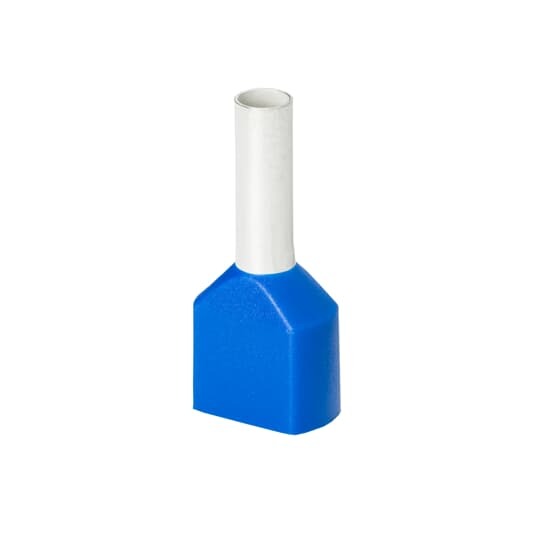 F8008 Sta-Kon Insulated Wire Ferrule, 14 AWG Stranded Copper Conductor, 0.787 in L, Copper, Blue