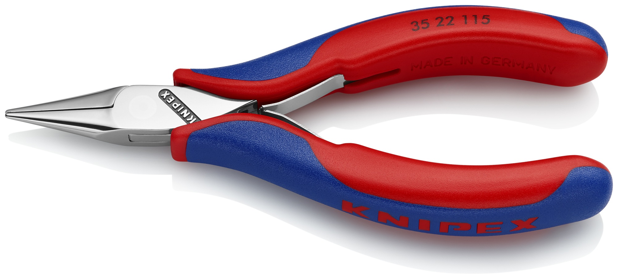 Electronics Pliers-Half Round Tips, 4 1/2 in., Multi-Component, Polished, Half-round Jaws