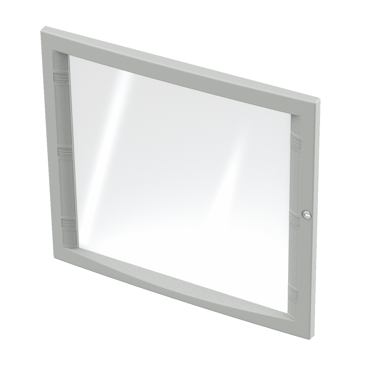CWH4045LG C2 Fixed Hinged Concept Window Kit, 13.5 in H x 14.4 in W, 15.75 in H x 17.72 in W x 1.38 in D, For Use With CONCEPT 400 x 450 mm Operator Interface Enclosures, Die Cast Aluminum, Light Gray, Textured