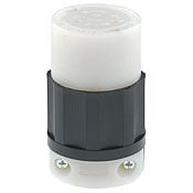 2383 3-Phase Non-Grounding Cable Mount Locking Connector, 480 V AC, 20 A, 3 Poles, 3 Wires, Black/White